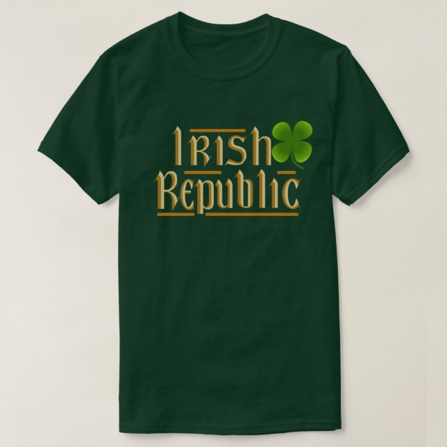 Irish Republic Side Clover T-Shirt (Design Front)