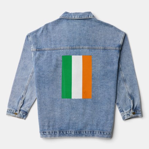 Irish Retro Vintage National Flag Ireland  Denim Jacket