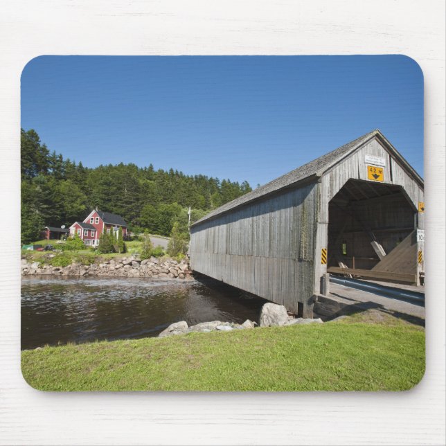 Irish River covered bridge, St. Martins, New Mouse Pad (Front)