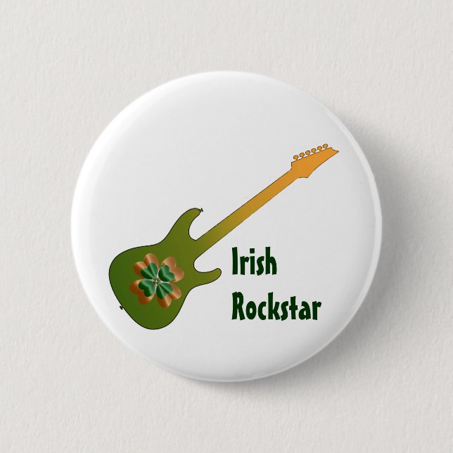 Irish Rock Star Badge Button (Front)