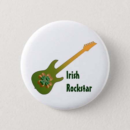 Irish Rock Star Badge Button