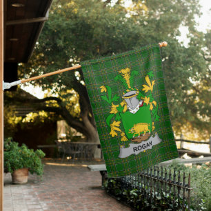  Irish Rogan or O_Rogan Coat of Arms Family Crest  House Flag
