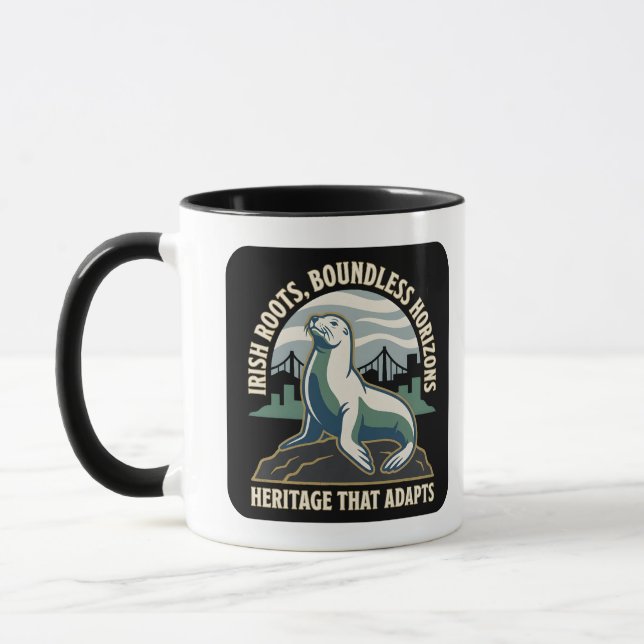 Irish Roots Boundless Horizons Sea Lion Mug (Left)