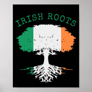 Irish Roots Family Tree Poster