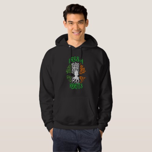 Irish Roots Heritage Tree Flag of Ireland Hoodie