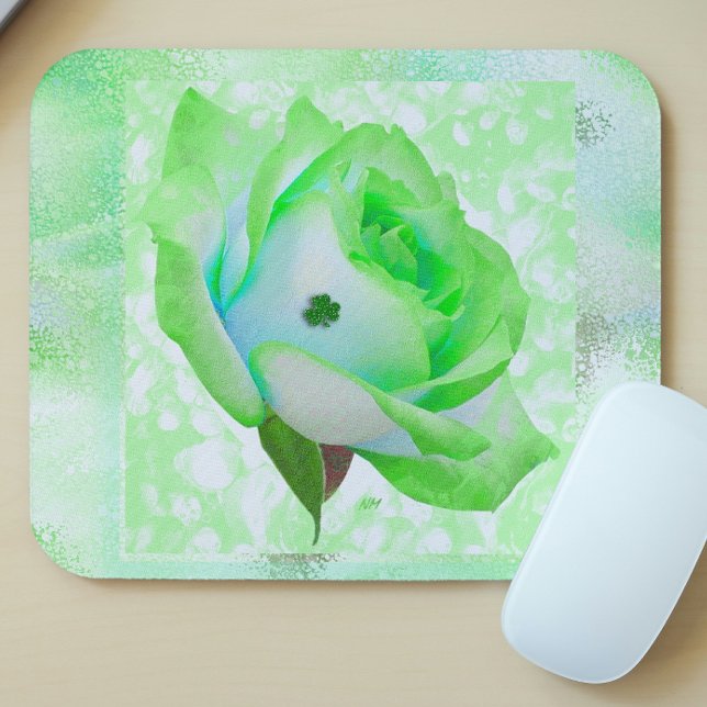 Irish rose and shamrock! mouse pad (Creator Uploaded)