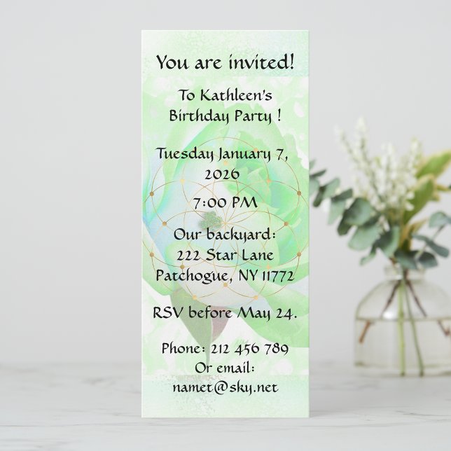 Irish Rose Birthday Party! Invitation (Creator Uploaded)