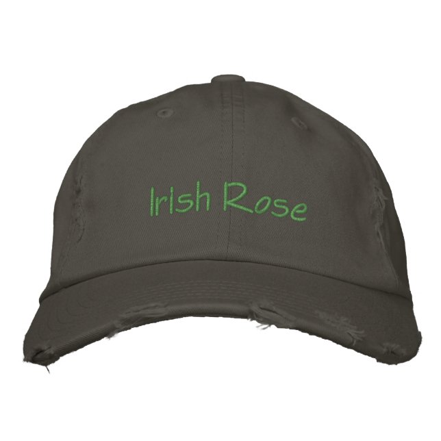 Irish Rose Embroidered Baseball Hat (Front)