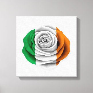 Irish Rose Flag on White Canvas Print