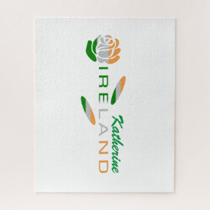 Irish Rose Flag Personalized Name Jigsaw Puzzle