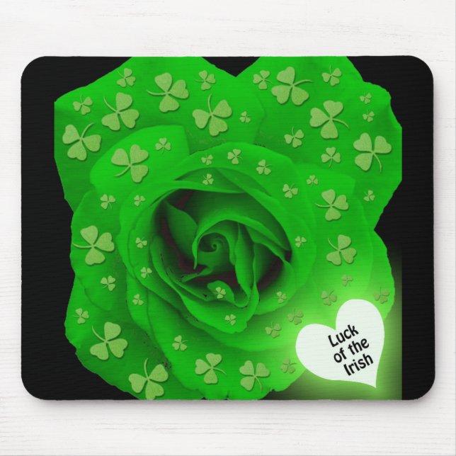 Irish Rose - Luck of the Irish Mouse Pad (Front)