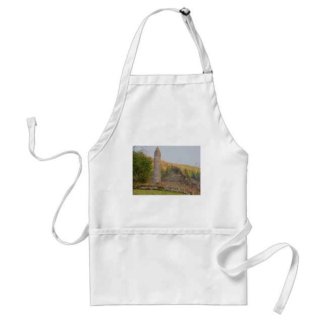 Irish Round Towers over 1,000 years old Adult Apron (Front)