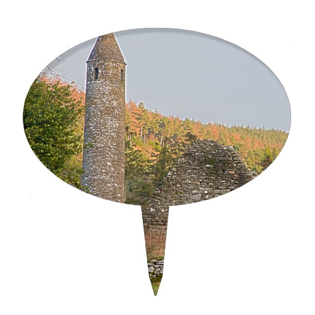 Irish Round Towers over 1,000 years old Cake Topper (Front)