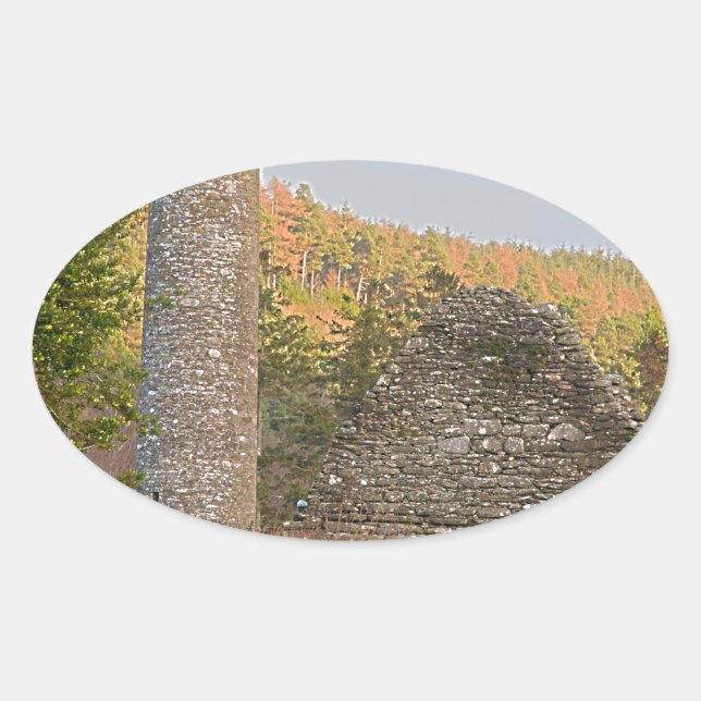 Irish Round Towers over 1,000 years old Oval Sticker (Front)
