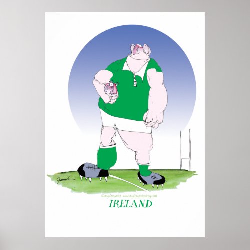 irish rugby player tony fernandes poster