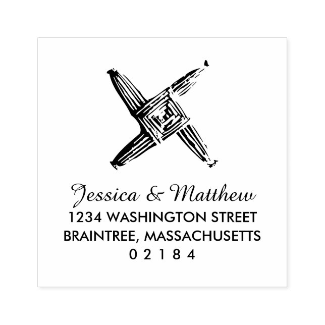 Irish Saint Brigids Cross Wedding Rubber Stamp (Imprint)