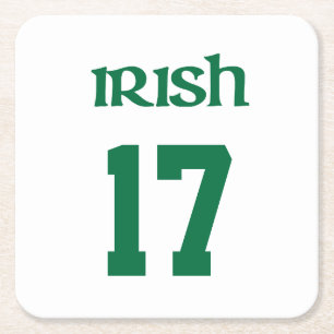 Irish Saint Patrick's day Sport Square Paper Coaster