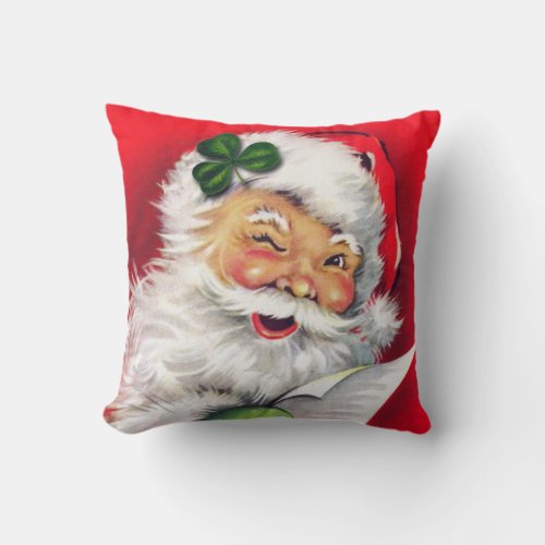 Irish Santa Ireland Irish Christmas Irish  Throw Pillow