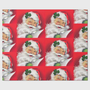 Irish Santa, Irish Christmas, Ireland, Irish Wrapping Paper