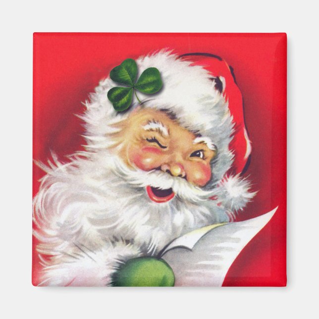 Irish Santa, Irish Christmas, Ireland Magnet (Front)