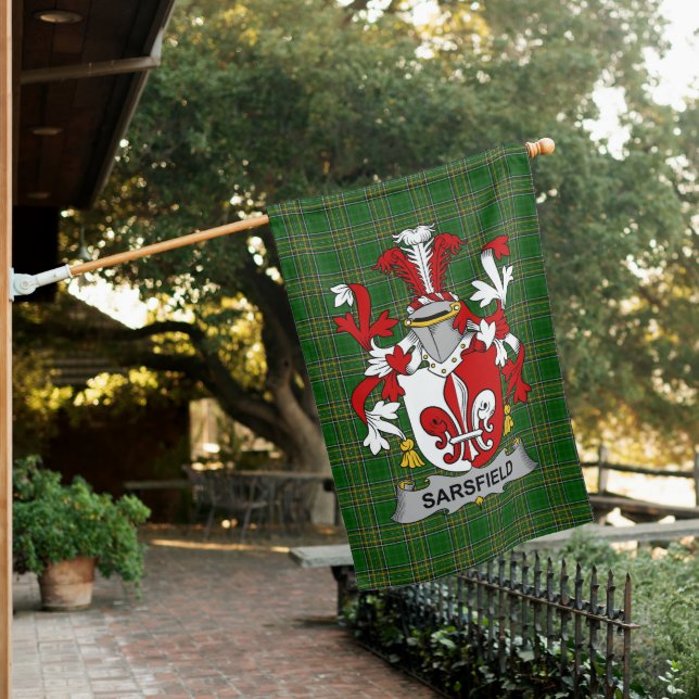  Irish Sarsfield Coat of Arms Family Crest Ireland House Flag (In SItu)