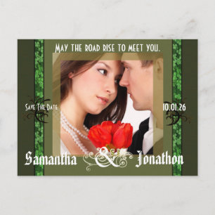 Irish Save The Date with Your Photo Announcement Postcard