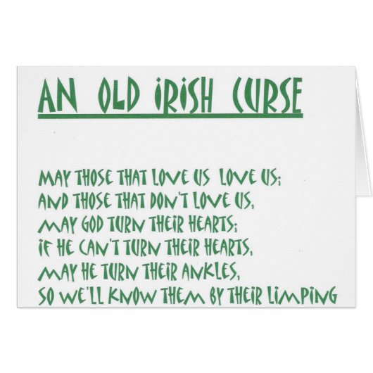 irish saying cards (Front Horizontal)