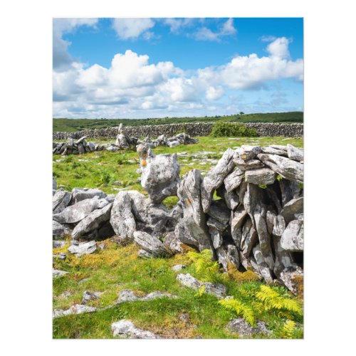 Irish scenic landscape the Burren Ireland Photo Print