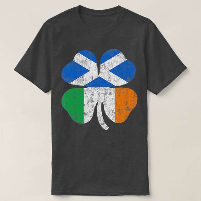 Irish Scottish Flag Ireland Scotland St Patricks D T-Shirt (Design Front)