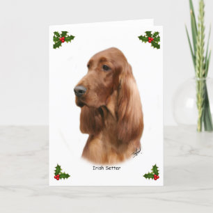 Irish Setter 9Y177D-97 Holiday Card