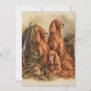 Irish Setter ,Art Invitation