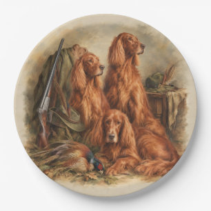 Irish Setter ,Art Paper Plates