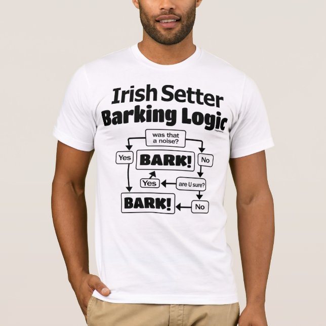 Irish Setter Barking Logic T-Shirt (Front)