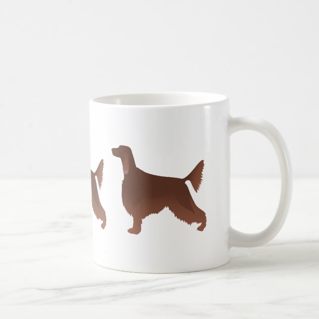 Irish Setter Basic Breed Illustration Silhouette Coffee Mug (Right)