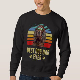 Irish Setter Best Dog Dad Ever Retro Sunset Sweatshirt