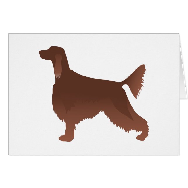 Irish Setter Breed Illustration Silhouette Card (Front Horizontal)