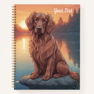 Irish Setter by Lake Notebook