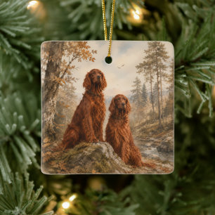 Irish Setter Ceramic Ornament