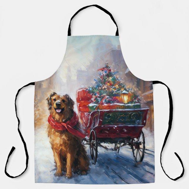 Irish Setter Christmas Festive Season  Apron (Front)