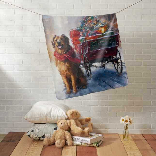 Irish Setter Christmas Festive Season  Baby Blanket (In Situ)