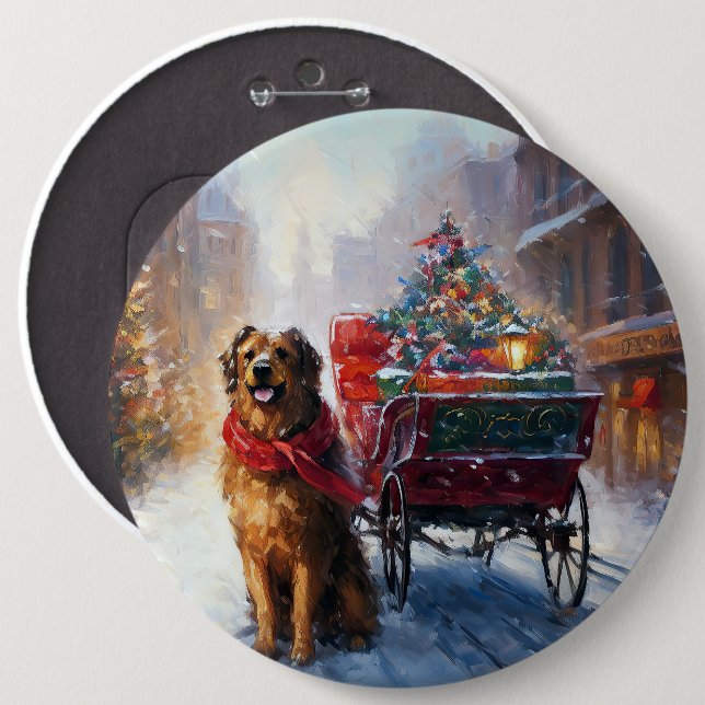 Irish Setter Christmas Festive Season  Button (Front & Back)