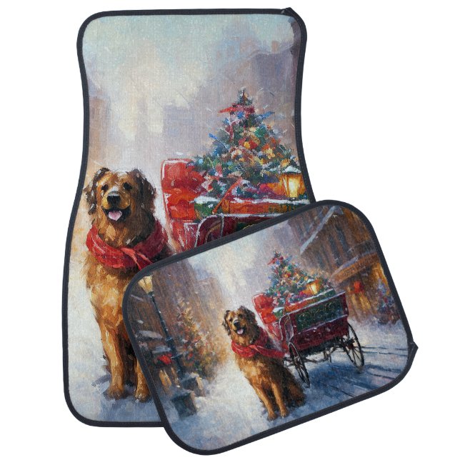 Irish Setter Christmas Festive Season  Car Floor Mat (Set)