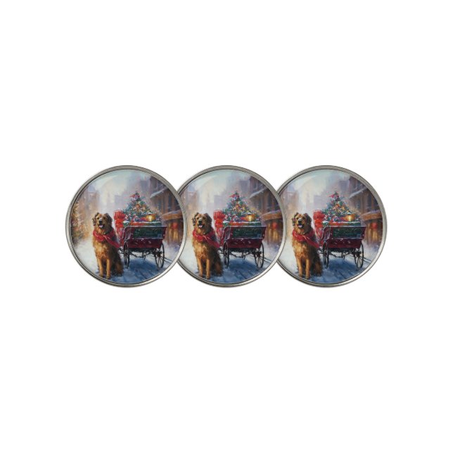 Irish Setter Christmas Festive Season  Golf Ball Marker (3 Up)