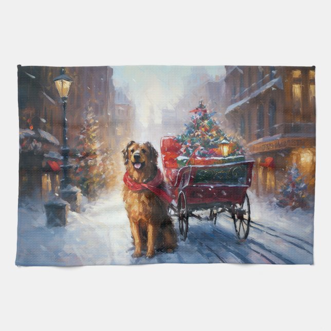 Irish Setter Christmas Festive Season  Kitchen Towel (Horizontal)