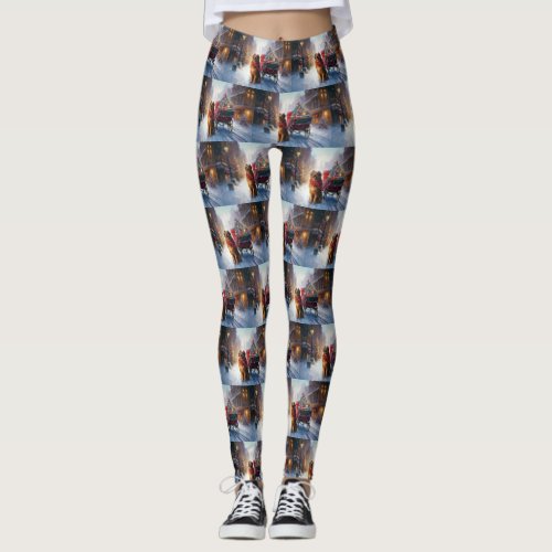 Irish Setter Christmas Festive Season  Leggings