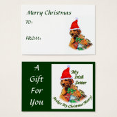 Irish Setter Christmas Gifts (Front & Back)