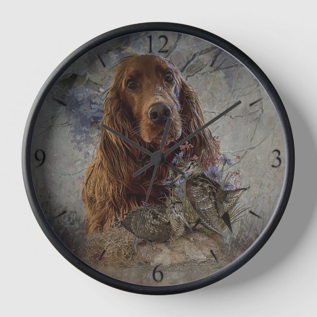 Irish Setter      Clock (Front)