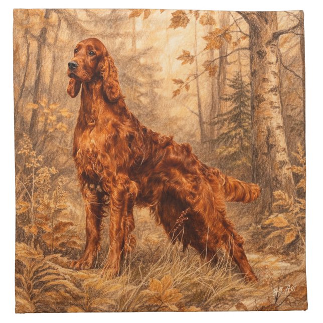 Irish  Setter,  Cloth Napkin (Front)