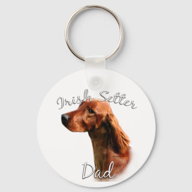 Irish Setter Dad 2 Keychain (Front)