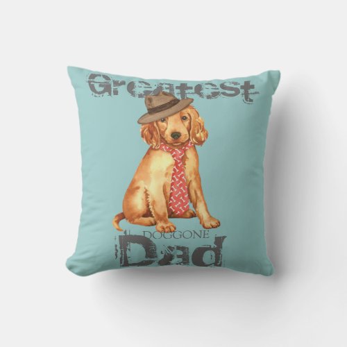 Irish Setter Dad Throw Pillow